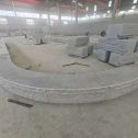 朝阳 芝麻白异形坐凳，自然面光面弧形加工