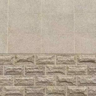 朝阳 黄金麻自然面蘑菇石配荔枝面干挂