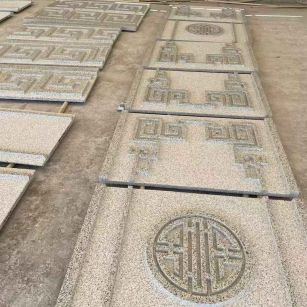 朝阳 白麻花岗岩外墙立面雕刻板