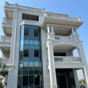 朝阳 白麻花岗岩别墅外墙干挂效果展示