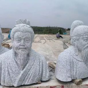 朝阳 白麻花岗岩石材人物立体雕刻