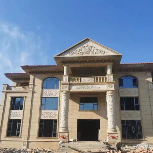 朝阳 黄金麻花岗岩别墅外墙干挂