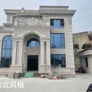 朝阳 白麻花岗岩别墅外墙干挂