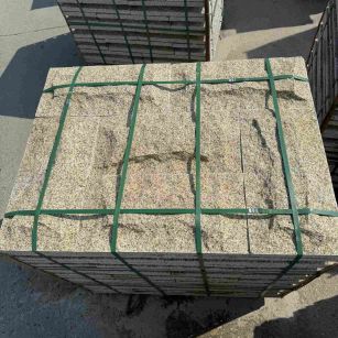 朝阳 黄金麻花岗岩石材自然面蘑菇石成品
