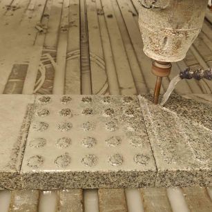 朝阳 芝麻白花岗岩石材盲人石、盲道石、盲点石