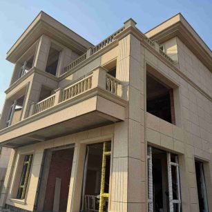 朝阳 黄金麻花岗岩石材荔枝面外墙干挂效果展示