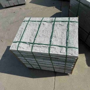 朝阳 白麻花岗岩石材自然面蘑菇石成品