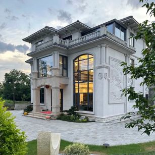 朝阳 白麻花岗岩私人别墅干挂石材豪华定制