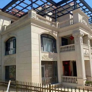 朝阳 黄金麻花岗岩荔枝面别墅外墙干挂