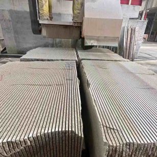 朝阳 车间生产日常，黄金麻白麻花岗岩