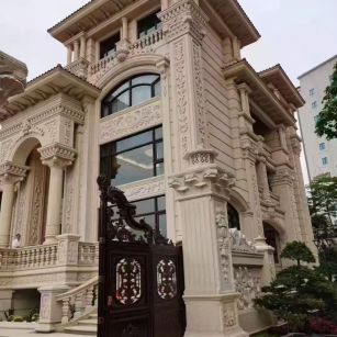 朝阳 黄金麻花岗岩别墅外墙干挂效果展示