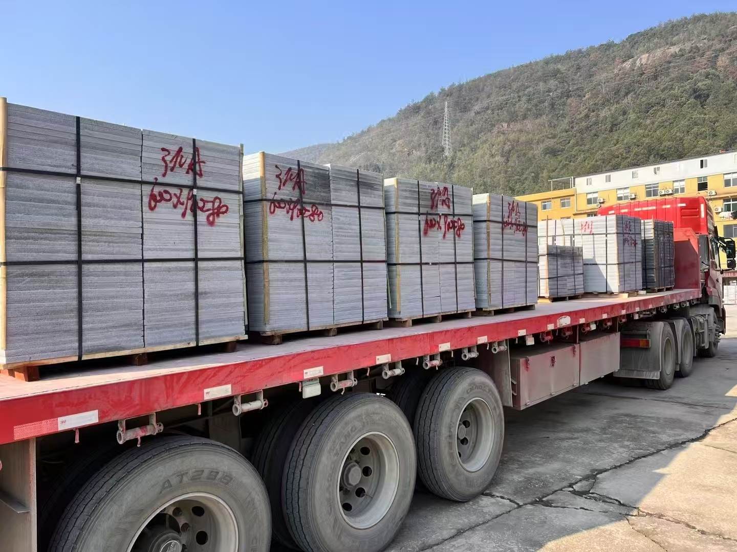 朝阳 芝麻灰地铺石出货日常