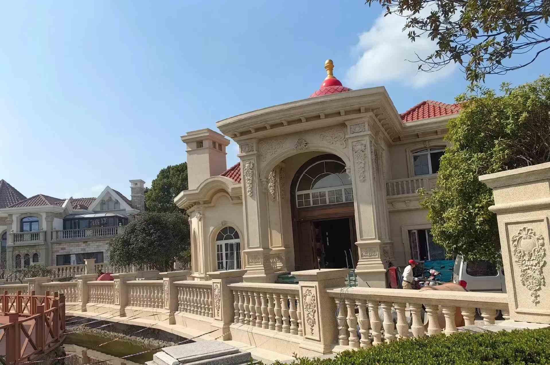 朝阳 黄金麻花岗岩欧式别墅