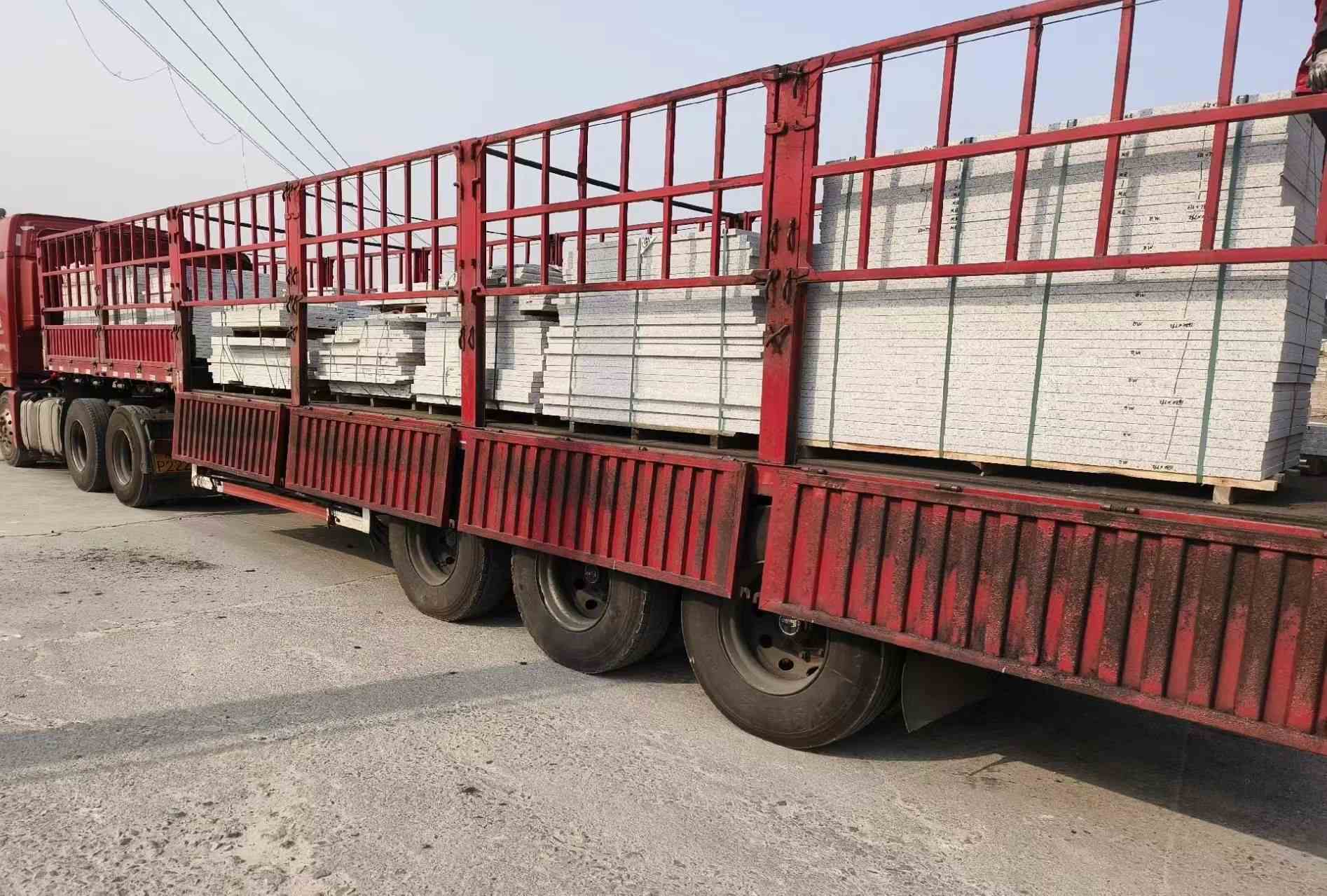 朝阳 白麻荔枝面外墙干挂，工厂装车日常