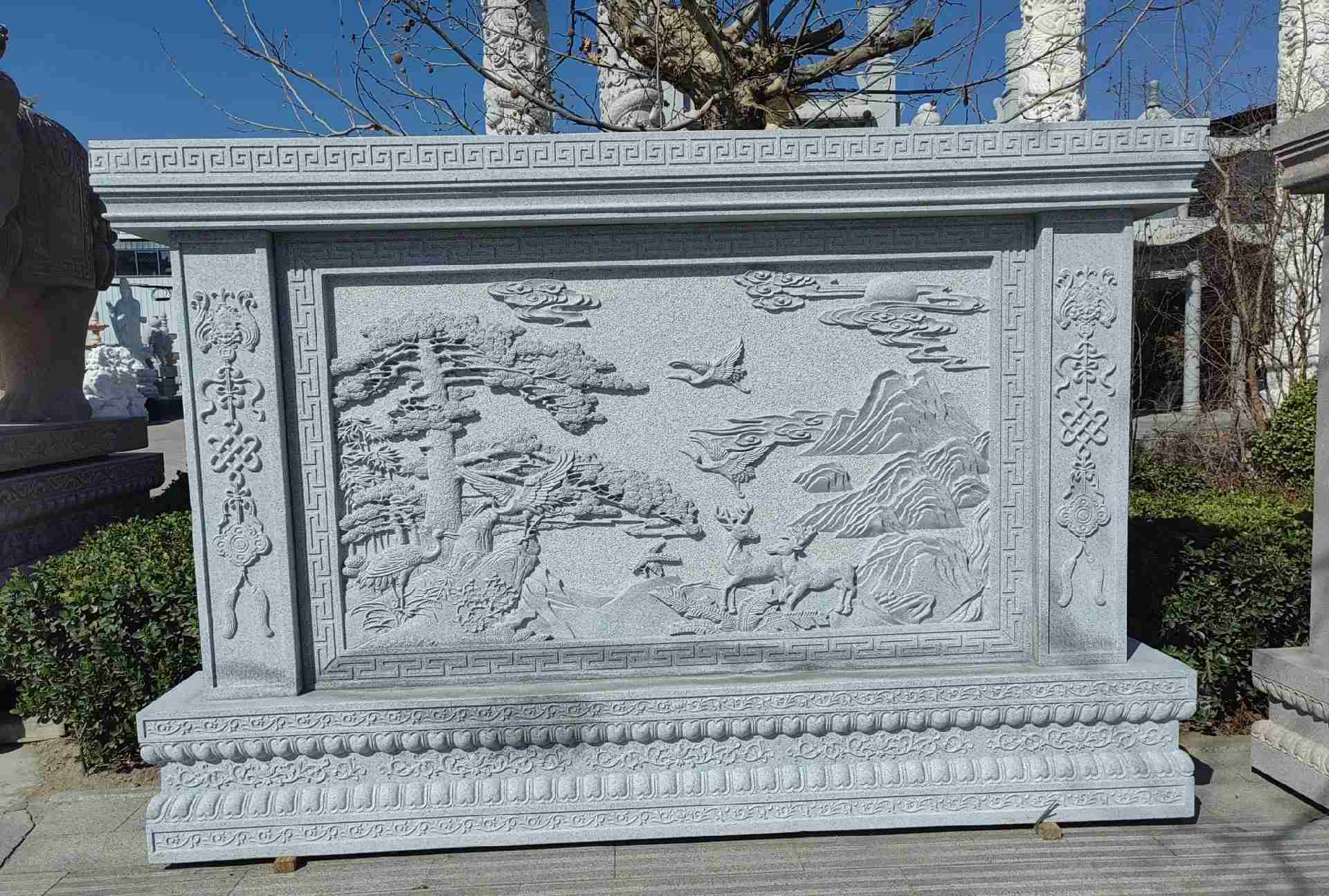 朝阳 芝麻白大型照壁，屏风，影壁