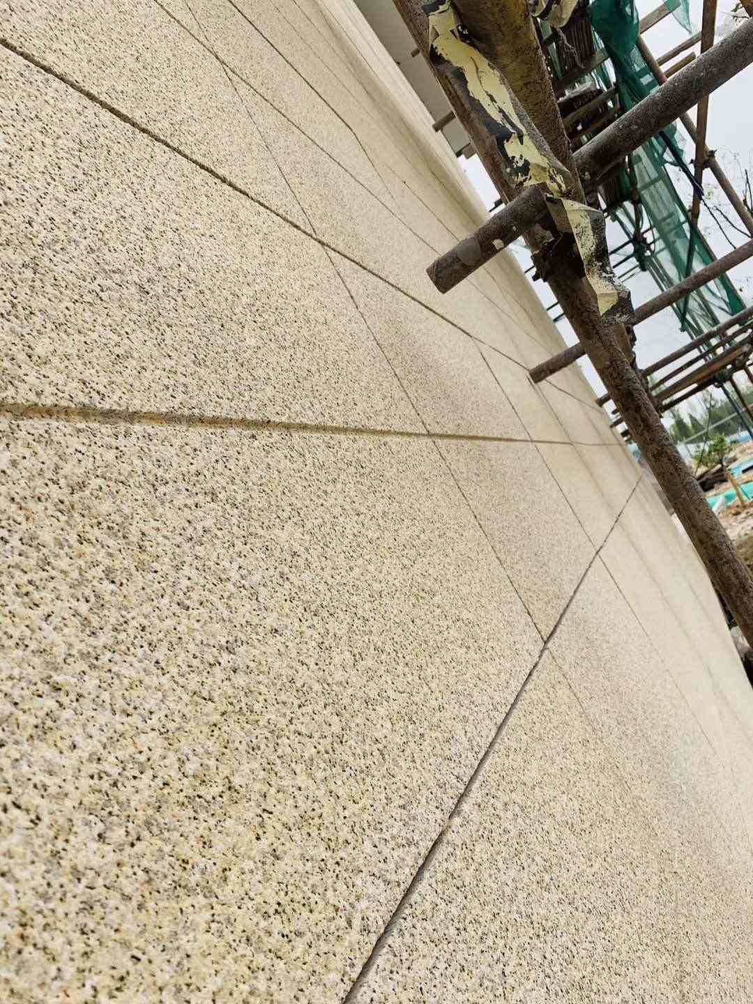 朝阳 黄金麻花岗岩荔枝面外墙干挂石材效果示例