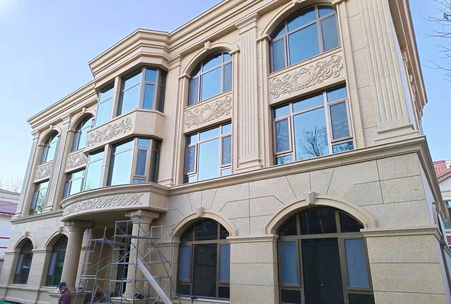 朝阳 黄金麻花岗岩别墅外墙干挂