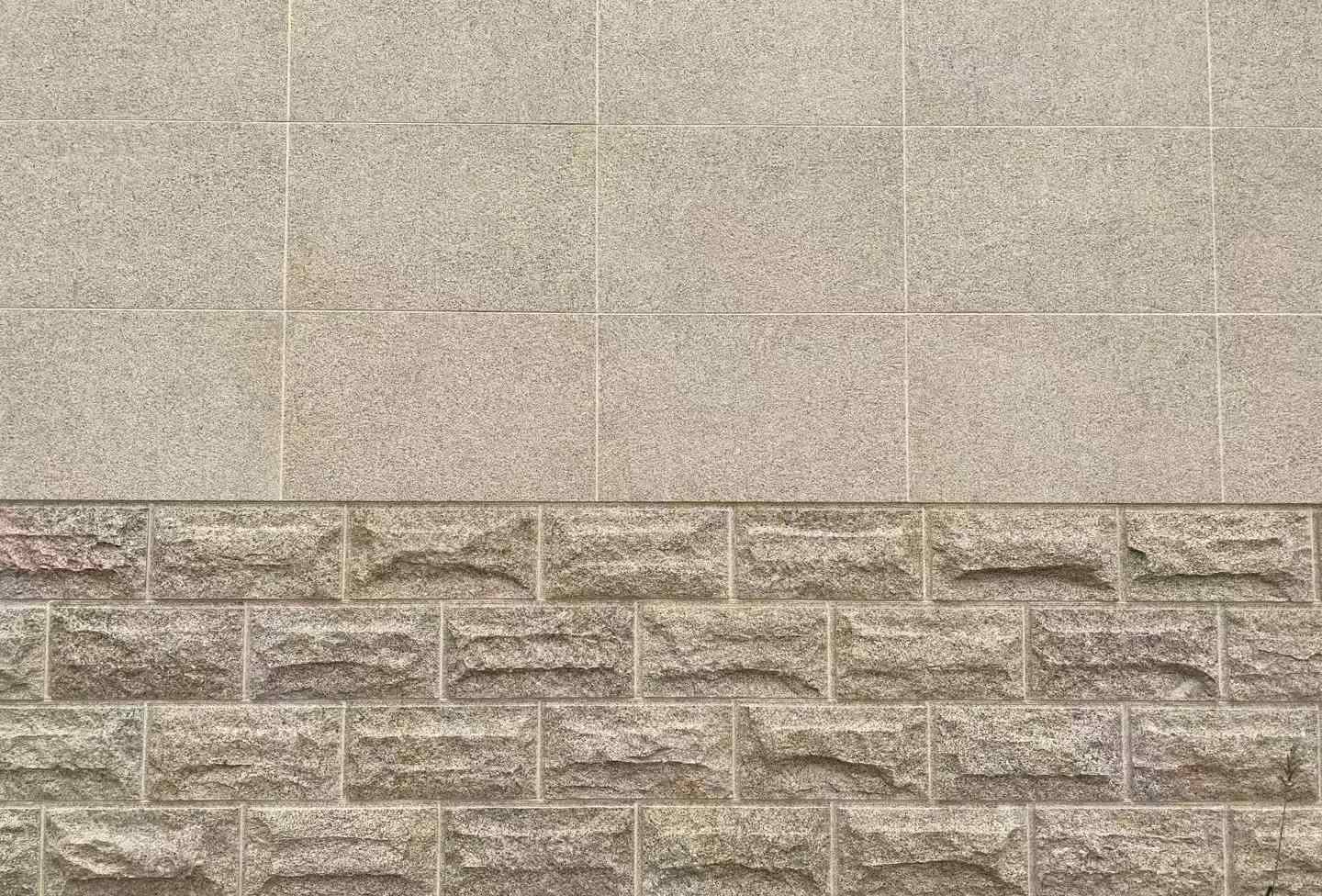 朝阳 黄金麻自然面蘑菇石配荔枝面干挂