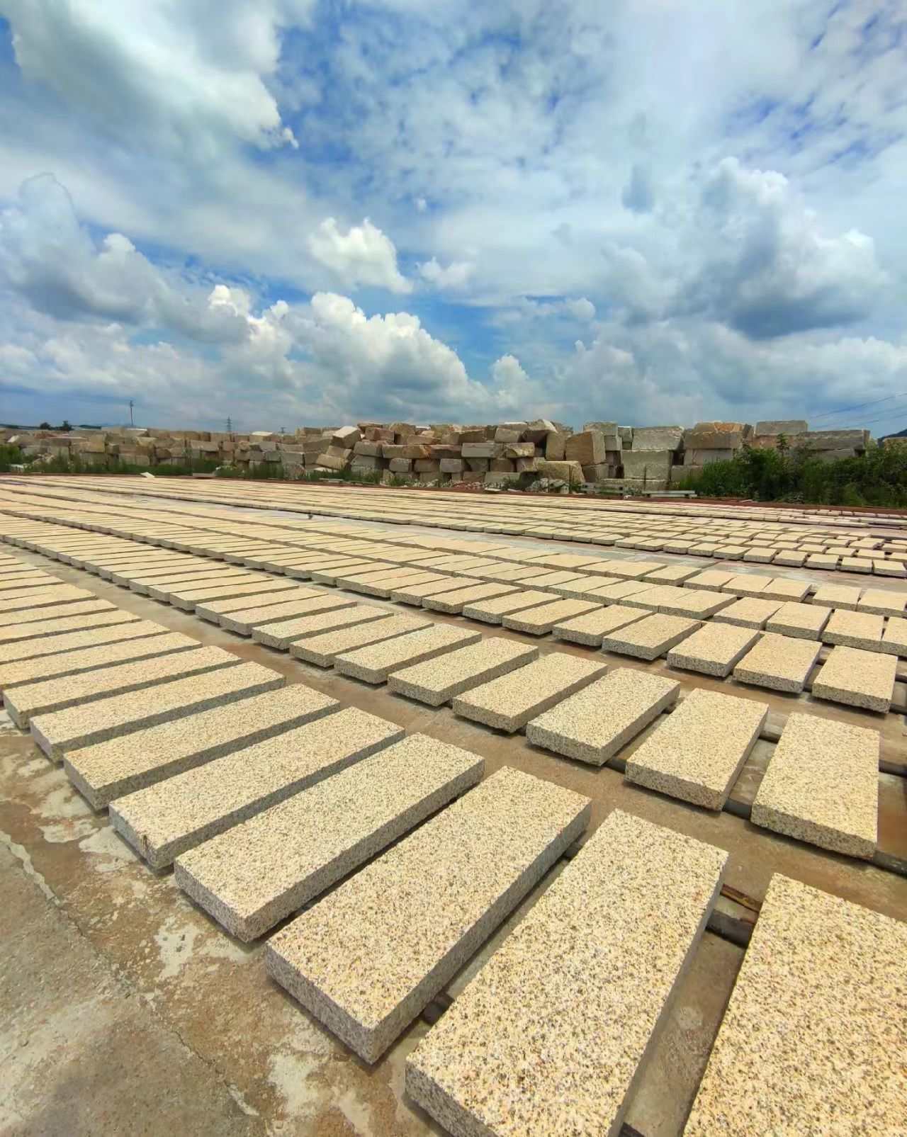 朝阳 黄金麻花岗岩荔枝面地铺石防护中